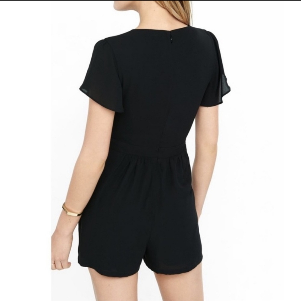 Express Black Cutout Romper - Picture 2 of 4